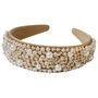 Sequin And Pearl Champagne Headband, thumbnail 2 of 3