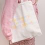 Cute Canvas Stationery Lover's Tote Bag, thumbnail 4 of 7