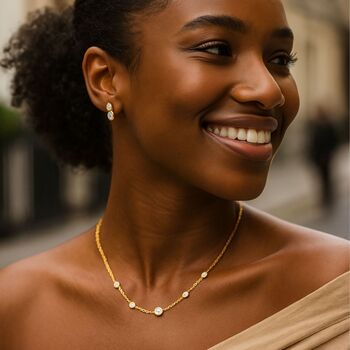 Diamond Station Necklace, 3 of 7