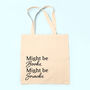 Might Be Snacks Linen Tote Bag, thumbnail 2 of 4