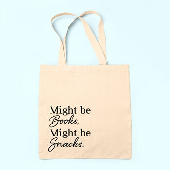 Might Be Snacks Linen Tote Bag, 2 of 4