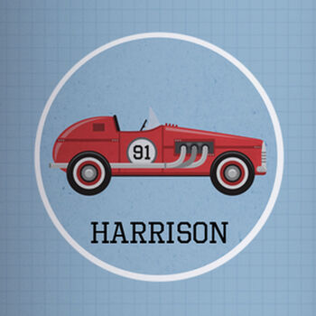 Personalised Racing Car Design Kids Water Bottle, 3 of 6