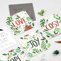 Pack Of Four Botanical Foliage Christmas Cards, thumbnail 8 of 9
