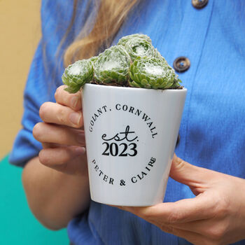 Personalised Plant Pot Gift For Couple, 2 of 3