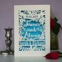 Personalised Papercut 'Forever And Always' Wedding Card, thumbnail 4 of 12
