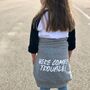 Here Comes Trouble Kids Hoodie In Grey, thumbnail 2 of 8