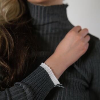 Grey Knitted Turtleneck Pullover Sweater, 2 of 4