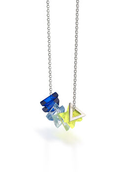 Silver And Perspex Triangle Necklace : Bob Collection, 2 of 4