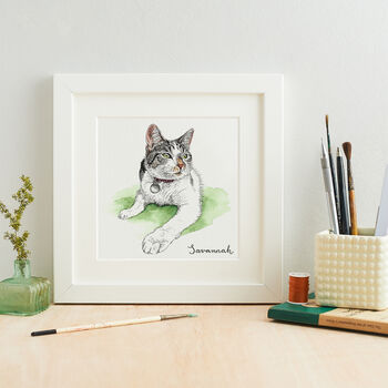 Personalised Watercolour Pet Portrait, 2 of 12
