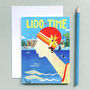 Lido Greeting Card, Swimming Greeting Card, thumbnail 1 of 1