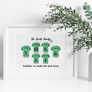 Grandad's Team Print Personalised Father's Day Gift, 3 of 7