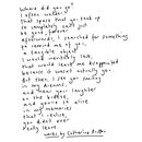 'where Did You Go?' Original Handwritten Poem Sympathy By Words By ...