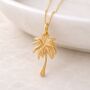 Personalised Gold Plated Sterling Silver Palm Tree Pendant Necklace, thumbnail 1 of 7