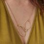 Fine Organic Personalised Interlinking Hoops Necklace, thumbnail 2 of 9