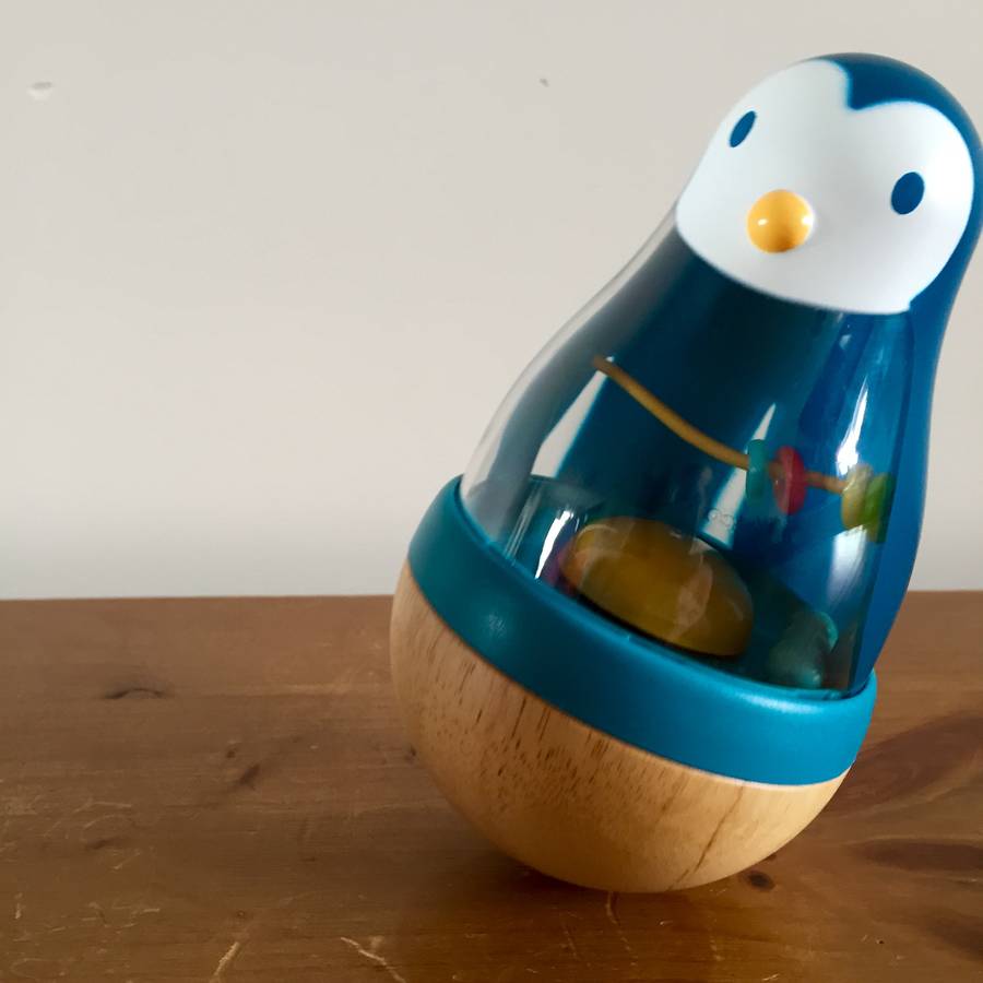 wobbly penguin rattle toy by little baby company | notonthehighstreet.com