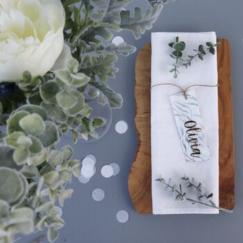 Personalised Metallic Vellum Botanical Place Setting, 3 of 4