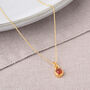 Personalised Gem Carnelian Birthstone Necklace July, thumbnail 2 of 5
