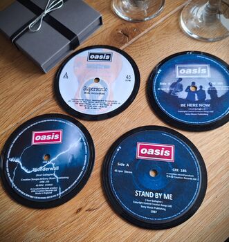 Oasis Vinyl Record Coasters | Noel Gallagher | High Flying Birds | Brit Pop, 3 of 9