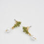 Oak Leaf Pearl Drop Gold Earrings, thumbnail 5 of 8