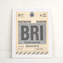 Personalised Wedding Luggage Tag Print And Card, thumbnail 4 of 11