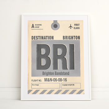 Personalised Wedding Luggage Tag Print And Card, 4 of 11