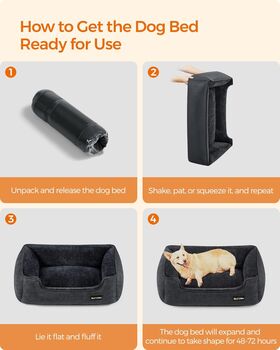 Linen Style Pet Bed Raised Sofa Bed With Washable Cover, 7 of 8