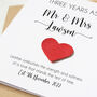 Personalised 3rd Anniversary Card With Leather Heart, thumbnail 6 of 6