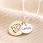 Personalised 'Your Drawing' Double Disc Necklace, thumbnail 4 of 9