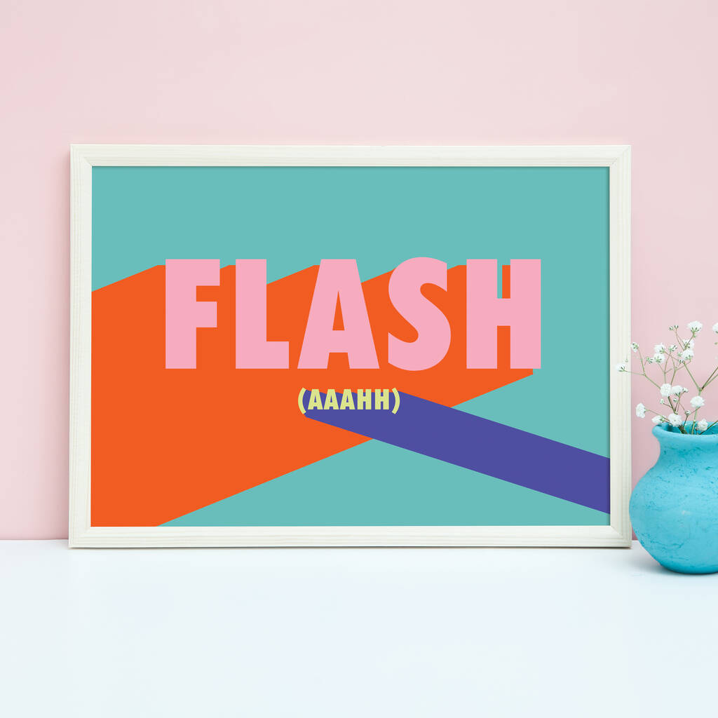 Flash Typography Art Print, 1 of 2