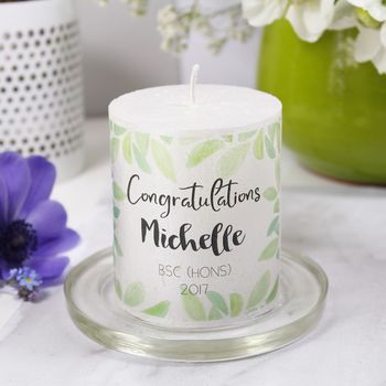 Congratulations Graduation Personalised Candle, 6 of 6