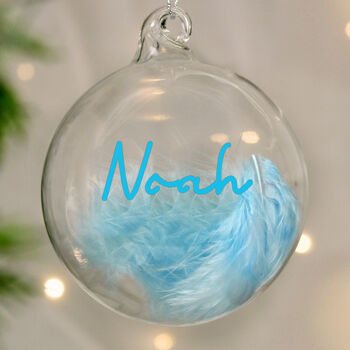 Baby Boy's 1st Christmas Glass Bauble, 5 of 5