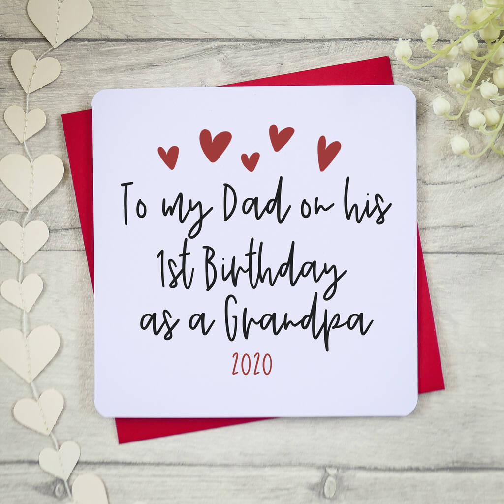 To Dad On 1st Birthday As A Grandad Card By Parsy Card Co ...