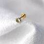 9ct Solid Gold Single Labret Piercing Helix Earring, thumbnail 4 of 10