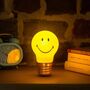 Cordless Rechargeable Smiley Lightbulb Shaped Night Light, thumbnail 1 of 2