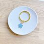 Forget Me Not Enamel Blue Flower Keyring, thumbnail 3 of 3