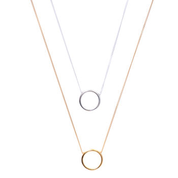 Halo Necklace Gold Vermeil, 3 of 4