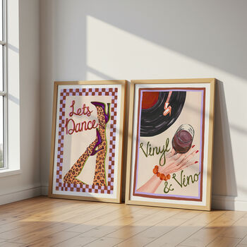 Let’s Dance Retro Music Art Print, 3 of 11