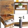 Three Tier End Table Side Bedside Table With Shelf, thumbnail 9 of 10