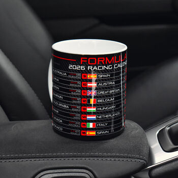 Formula 2026 Racing Calendar Mug Red Edition, 6 of 9
