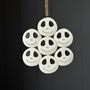 Seven Skeleton Faces Hanging Halloween Decoration, thumbnail 1 of 3