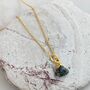May Birthstone Necklace, Emerald Rough, Gold Plated, thumbnail 1 of 4
