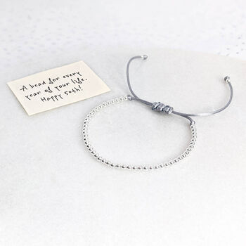 Sterling Silver Happy 50th Bead For Every Year Bracelet, 2 of 8
