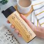 Personalised Father's Day Football Fuel Bamboo Flask, thumbnail 1 of 6