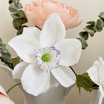 Peony And Windflower Paper Flower Bouquet, 5 of 6