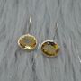 Citrine Earrings: Dangle Drop, Silver Or Gold, November Birthstone, thumbnail 9 of 9