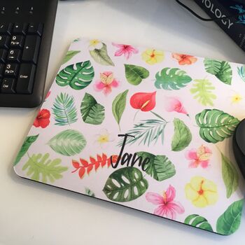 Personalised Tropical Theme Mouse Mat, 5 of 6