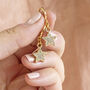 Crystal Star Huggie Hoop Earrings, thumbnail 4 of 9