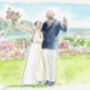 Wedding Couple Illustrated Portrait, thumbnail 1 of 12