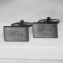 Personalised Engraved Mountain And Initial Cufflinks, thumbnail 1 of 2