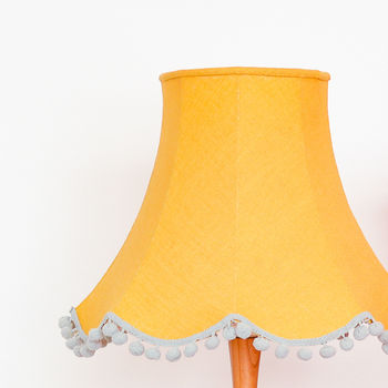 Mustard Linen Traditional Lampshade, 4 of 7